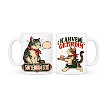 Kahve Barışı 2'li Porselen Kupa Seti - Model 804 Altın