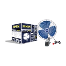 Niken Araç İçi Vantilatör Mavi Mandallı 12volt 10 İnç Niken Dc12v
