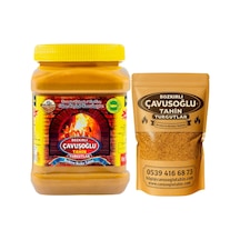 Odun Ateşinde Kavrulmuş Kepeksiz Bozkır Tahini 930g + Odun Ateşinde Kavrulmuş Susam 500g