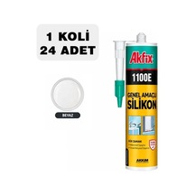 Akfix Genel Amaçlı Silikon 280g, Beyaz, 1 Koli 24 Adet