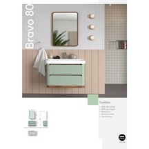 Evros Bravo 80 Cm Banyo Dolabı Mavi