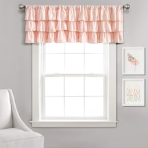 Blush Belle Valance Shabby Chic Style Single Curtain, 18" X 84