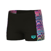 Boy's Arena Ondulatıon Swım Short Black Multı Vıolet Renkli Renkli