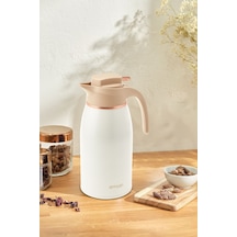 Gama 12 Saat Sıcak ve Soğuk Tutan Çelik Termos 2 Litre Beyaz