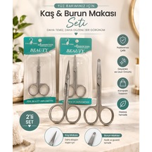 2 Adet Kaş Bıyık & Burun Kılı Kulak Kılı Kesme Kaş Makası