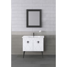 Biani Cosmos 90 Cm Antique White Banyo Dolabı
