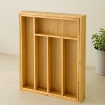 Bambu Çekmece Kaşıklık 7 Bölmeli Çok Amaçlı Organizer Çr