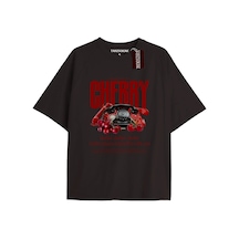 Adrift Unisex Erkek/kadın Kalp Kaburga T-shirt Siyah Kod 58 Siyah