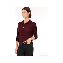 Yargıcı Regular Dik Yaka Uzun Kol Kazak 26kktr2150x 608 Bordo