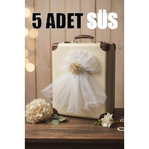 Bohça Süsü, Gelin Damat Çeyiz Düğün Nikah Nişan Konvoy Arabası Sünnet Kına Süsü 5 Adet