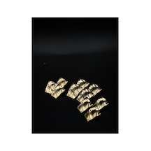 Z.a.r.a Model Dalgalı Asımetrık 4 Buyuk 6 Kucuk Gold Renk 28 Mm 44 Boy 23 Mm 36 Boy