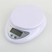 Hazneli Lcd Ekran Hassas Ölçüm Sensörlü 5 Kg Kapasite Dijital Mutfak Terazisi Tartısı