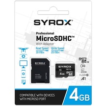 Syrox MC4 4 GB Class 10 Micro SD Hafıza Kartı