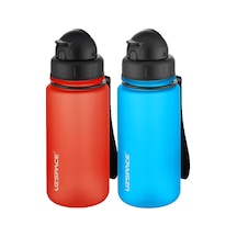 Uzspace 2'li Pipetli Tritan Matara Seti 400 Ml Fiftyfifty -3024seta Fantasyred-Turkuaz