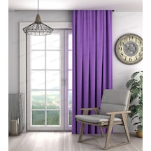 Mor Fon Kadife Dokulu Pilesiz Ekstrafor Büzgülü A Kalite Tek Kanat,mor 140 X 250 Diğer