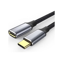 Ga86 Type-c Uzatma Kablosu Asla Kopmaz Örgü Kablo Mac-book İ-pad Air 4 Telefon Bilgisayar Alüminyum Kasa 50, Santimetre