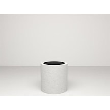 Nuano Consept Silindir Serisi Yuvarlak Saksı Beyaz 40x80