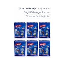 Çınar Lavabo Açıcı 40 Gr X 6 Adet Güçlü Gider Açıcı Boru Ve Tıkanıklık Temizleyici Set