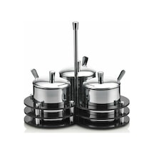 Pleksi Standlı 3'lü Baharatlık Takımı Diğer