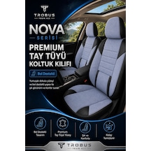 Volvo Xc 60 2013-2016 Uyumlu Nova Serisi Gri Siyah Oto Koltuk Kılıfı