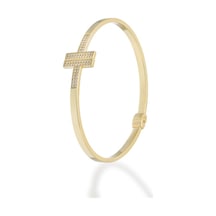 Zirkon Taşlı Modern Altın Bilezik 64034946