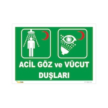 ACİL GÖZ VE VÜCUT DUŞLARI LEVHASI