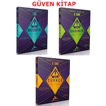 Paraf Yayınları 8.sınıf Lgs Mor Matematik Fen Türkçe Soru Bankası Seti