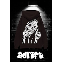 Startmore Unisex Oversize Kapüşonlu Kanguru Cepli Stay Positive Test Negative Baskılı Sweatshirt Hoodie Siyah Siyah