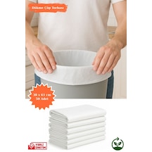 Beyaz Dökme Çöp Torbası Kalın Dayanıklı Ev Mutfak İş Ofis 38x61 Cm 50 Adet