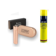Clipper Metal Çakmak Özel Kutulu Rose Cliper Çakmak Gazı