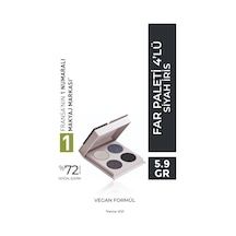 4 Lü Far Paleti Siyah İris, Yüksek Pigment, Gün Boyu Kalıcı Diğer