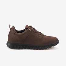 Kemal Tanca Hakiki Deri Erkek Erkek Spor Sneaker Ayakkabı 2537 Kahve