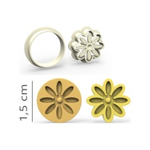 Papatya Kurabiye, Bisküvi, Kolye Ucu, Mühür Kalıp Seti - 1,5 Cm