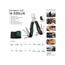 Bosch 1600a02z98 Çok Amaçlı Pense Seti - Çantalı, 16 Farklı Kullanım- 6'li Paket Diğer
