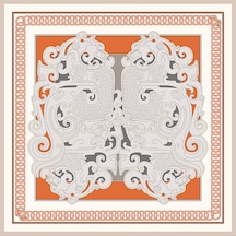 Deserto Fashion İpek Twill Eşarp 2026 Avantgarde Serisi Çift Taraflı İpek 90x90-2942 Çok Renkli