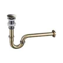 Antik Lavabo Sifonu Pop Up Süzgeçli