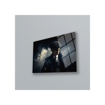 Peaky Blinders Soyut Cam Tablo Şık Duvar Tablosu Canlı Renkli Baskı Salon Ve Oturma Odası Ev Hediyesi Parlak Cam Yüzey Kolay Montaj Askılı
