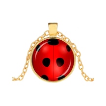 Jwl Mucizevi Uğurböceği Marinette Kolye Ladybug Kwami Mucize Kırmızı