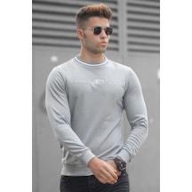 Madmext Madmext Boyalı Gri Triko Erkek Kazak 5288-boyalı Gri