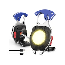 Fx-260 Çok Fonksiyonlu Anahtarlık Kamp Lambası, Çakmaklı Led Fener, Mıknatıslı Mini Fener, Acil Siyah,