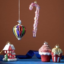 Home Ağaç Süsü 10 Cm Açık Ahşap
