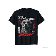 Flood Of Style Siyasi Gücüne Direnç Köpek Sigara İçme Direnci Meme T-shirt Erkekler Kadınlar Için % 100% Pam Siyah