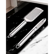 Mybru Paslanmaz Çelik Rende Ve Soyacak Penir Çikolata Zencefil Patates Limon Rende Ve Soyacak 2'li S Çok Renkli