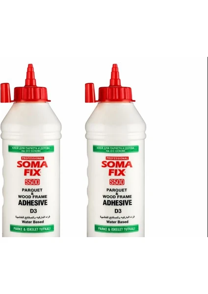 Somafix 2 Adet Somafix 500 Ml Beyaz Parke Ve Tutkalı Mobilya Yapıştırıcısı D3