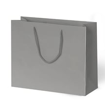 Gümüş Lüks Karton Çanta 42x38x12cm Pakette 10 Ad