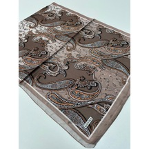 Qashka Saten İpek Şal Etro Desen Lbt0119-41289 Çok Renkli