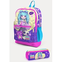 Coral High Kids Mor Pembe Anime Kız Desenli 2'li Okul Çanta Seti Set0223735