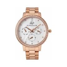 Jg. Polo Club Kadın Kol Saati Rose Gold Renk, Beyaz Kadran - Şık Metal Kordon, 2 Yıl Garantili Rose Gold