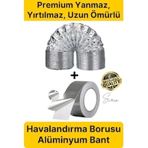 2'li Premium Yırtılmaz Yanmaz Ankastre Aspiratör Davlumbaz Havalandırma Borusu Alüminyum Folyo Bant