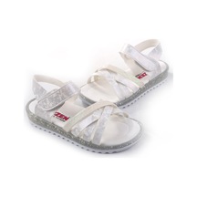 Papuç Sepeti Arzen-2880 Kız Çocuk Ortopedik Sandalet Beyaz